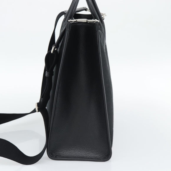 GUCCI Jumbo GG Canvas Hand Bag 2way Black Silver 678839 Auth mr2773V