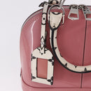 LOUIS VUITTON Monogram Vernis Alma BB Hand Bag 2way Pink M54704 LV Auth mr2774V-17
