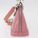 LOUIS VUITTON Monogram Vernis Alma BB Hand Bag 2way Pink M54704 LV Auth mr2774V-4