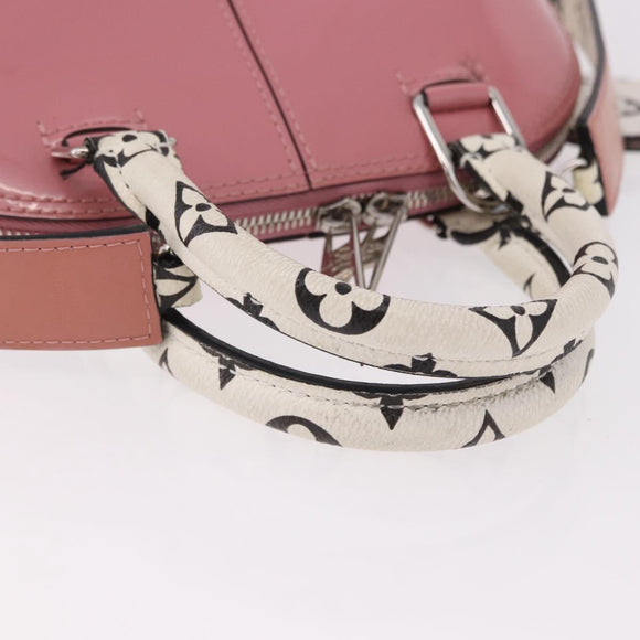 LOUIS VUITTON Monogram Vernis Alma BB Hand Bag 2way Pink M54704 LV Auth mr2774V