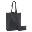 SAINT LAURENT Tote Bag Leather Black Silver Auth mr2776A-1