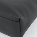 SAINT LAURENT Tote Bag Leather Black Silver Auth mr2776A-10