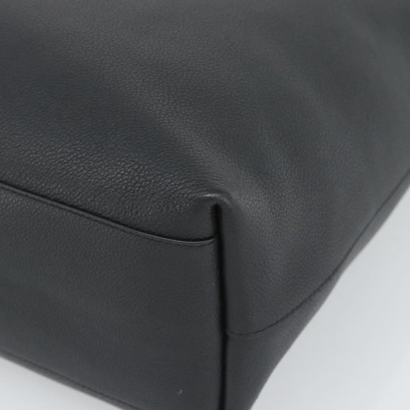 SAINT LAURENT Tote Bag Leather Black Silver Auth mr2776A