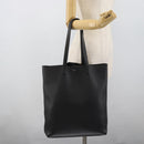 SAINT LAURENT Tote Bag Leather Black Silver Auth mr2776A-22
