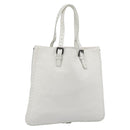 BOTTEGA VENETA Hand Bag Leather White Auth mr2777V-1