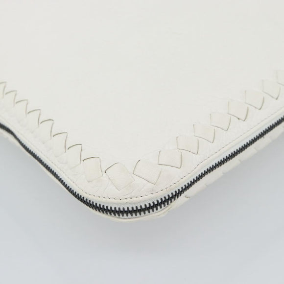 BOTTEGA VENETA Hand Bag Leather White Auth mr2777V