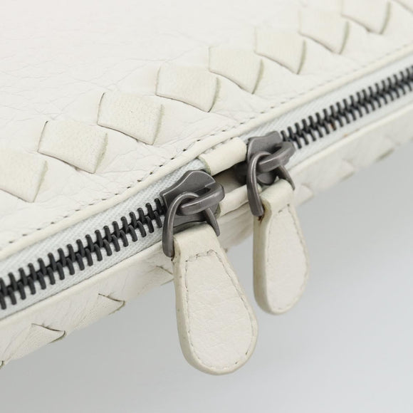 BOTTEGA VENETA Hand Bag Leather White Auth mr2777V