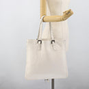 BOTTEGA VENETA Hand Bag Leather White Auth mr2777V-25