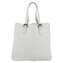 BOTTEGA VENETA Hand Bag Leather White Auth mr2777V-3