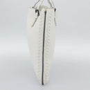 BOTTEGA VENETA Hand Bag Leather White Auth mr2777V-5