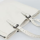 BOTTEGA VENETA Hand Bag Leather White Auth mr2777V-6