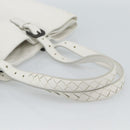 BOTTEGA VENETA Hand Bag Leather White Auth mr2777V-7
