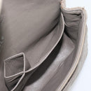 CHANEL Matelasse Chain Shoulder Bag Cotton Gray Silver CC Auth mr2778-21