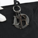 Christian Dior Trotter Canvas Tote Bag Nylon Black Silver Auth mr2779A-10