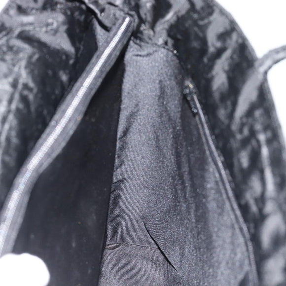 Christian Dior Trotter Canvas Tote Bag Nylon Black Silver Auth mr2779A