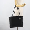 Christian Dior Trotter Canvas Tote Bag Nylon Black Silver Auth mr2779A-25