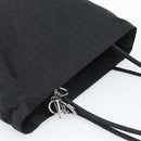 Christian Dior Trotter Canvas Tote Bag Nylon Black Silver Auth mr2779A-6