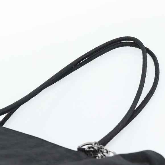 Christian Dior Trotter Canvas Tote Bag Nylon Black Silver Auth mr2779A