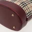 BURBERRY Nova Check Tote Bag Canvas Beige Auth mr278-9