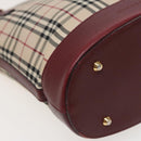 BURBERRY Nova Check Tote Bag Canvas Beige Auth mr278-14