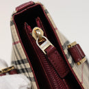 BURBERRY Nova Check Tote Bag Canvas Beige Auth mr278-11