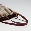 BURBERRY Nova Check Tote Bag Canvas Beige Auth mr278-7