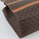 CELINE Macadam Canvas Hand Bag PVC Leather Brown Gold Auth mr2781-14