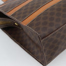 CELINE Macadam Canvas Hand Bag PVC Leather Brown Gold Auth mr2781-16