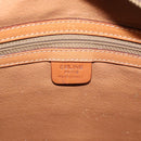 CELINE Macadam Canvas Hand Bag PVC Leather Brown Gold Auth mr2781-17