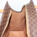 CELINE Macadam Canvas Hand Bag PVC Leather Brown Gold Auth mr2781-19