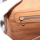 CELINE Macadam Canvas Hand Bag PVC Leather Brown Gold Auth mr2781-20