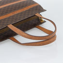 CELINE Macadam Canvas Hand Bag PVC Leather Brown Gold Auth mr2781-7