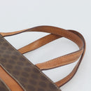 CELINE Macadam Canvas Hand Bag PVC Leather Brown Gold Auth mr2781-8