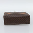 CELINE Macadam Canvas Hand Bag PVC Leather Brown Gold Auth mr2781-5