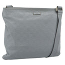 GUCCI GG Canvas Guccissima Shoulder Bag Leather Gray Gold 201446 Auth mr2782A-1