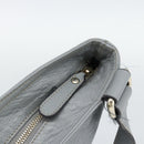 GUCCI GG Canvas Guccissima Shoulder Bag Leather Gray Gold 201446 Auth mr2782A-15
