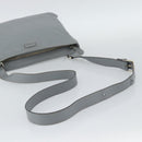 GUCCI GG Canvas Guccissima Shoulder Bag Leather Gray Gold 201446 Auth mr2782A-7