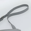 GUCCI GG Canvas Guccissima Shoulder Bag Leather Gray Gold 201446 Auth mr2782A-8
