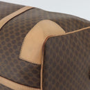 CELINE Macadam Canvas Boston Bag PVC Leather Brown Gold Auth mr2784A-10