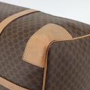 CELINE Macadam Canvas Boston Bag PVC Leather Brown Gold Auth mr2784A-12
