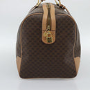CELINE Macadam Canvas Boston Bag PVC Leather Brown Gold Auth mr2784A-4