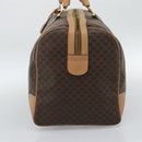 CELINE Macadam Canvas Boston Bag PVC Leather Brown Gold Auth mr2784A-5