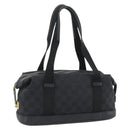 GUCCI GG Canvas Hand Bag Black Gold 92734 Auth mr2785A-1