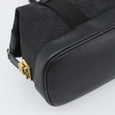 GUCCI GG Canvas Hand Bag Black Gold 92734 Auth mr2785A-14
