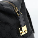 GUCCI GG Canvas Hand Bag Black Gold 92734 Auth mr2785A-10