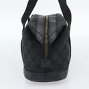 GUCCI GG Canvas Hand Bag Black Gold 92734 Auth mr2785A-4