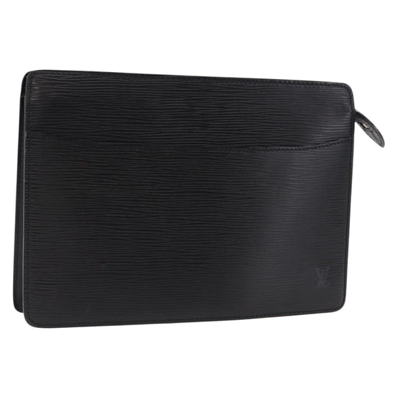 LOUIS VUITTON Epi Pochette Homme Clutch Bag Black M52522 LV Auth mr2787