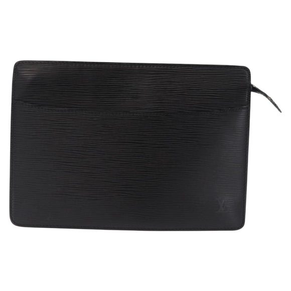 LOUIS VUITTON Epi Pochette Homme Clutch Bag Black M52522 LV Auth mr2787
