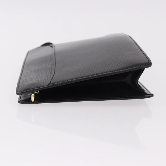 LOUIS VUITTON Epi Pochette Homme Clutch Bag Black M52522 LV Auth mr2787