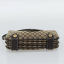 CELINE Macadam Canvas Hand Bag Brown Gold Auth mr2790V-5